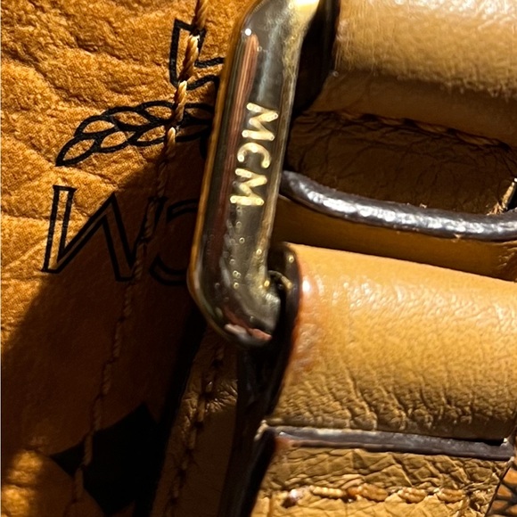 MCM Cognac Monogram Logo Bag - Picture 16 of 16